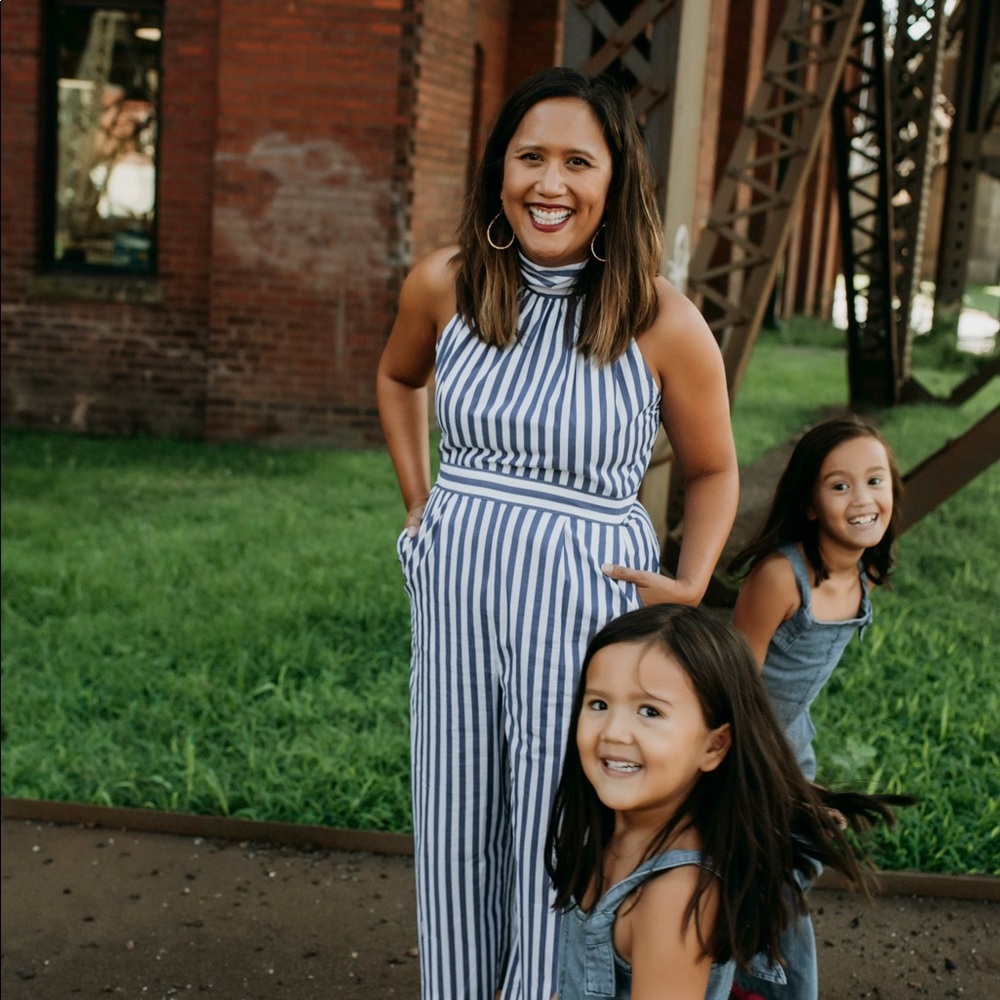 J.Crew striped halter jumpsuit - petite size 6